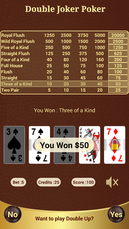 Double Joker Poker Tangkapan skrin 1