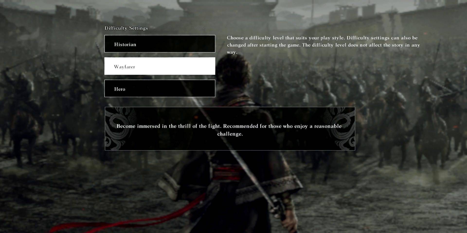 Difficulty Settings Screenshot
