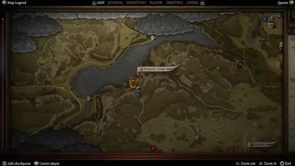 Map Showing Cuman Camp Location