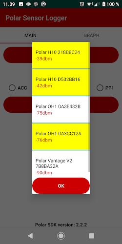 Polar Sensor Logger ภาพหน้าจอ 1