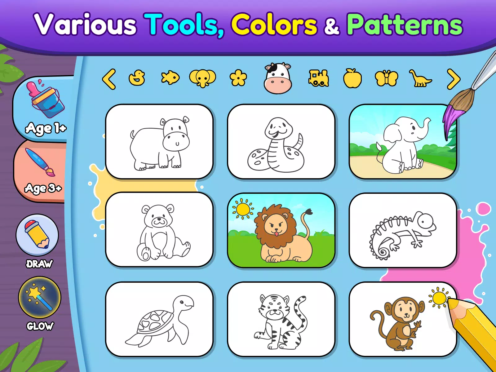 Coloring games for kids: 2-5 y Ảnh chụp màn hình 3