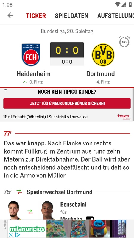 kicker Fußball News Captura de tela 1