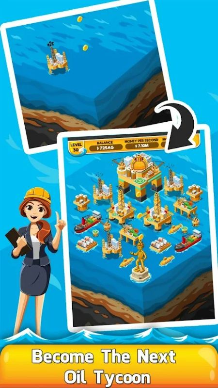 Oil Tycoon 2: Idle Miner Game 螢幕截圖 2