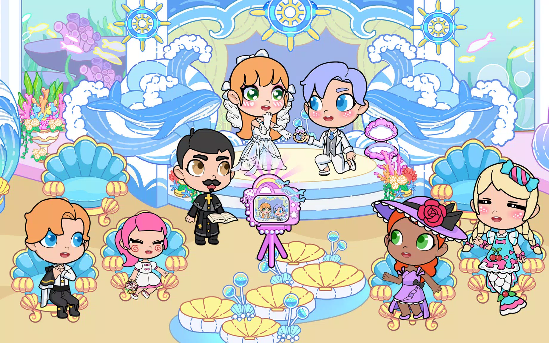 Mermaid Wedding World Captura de tela 0