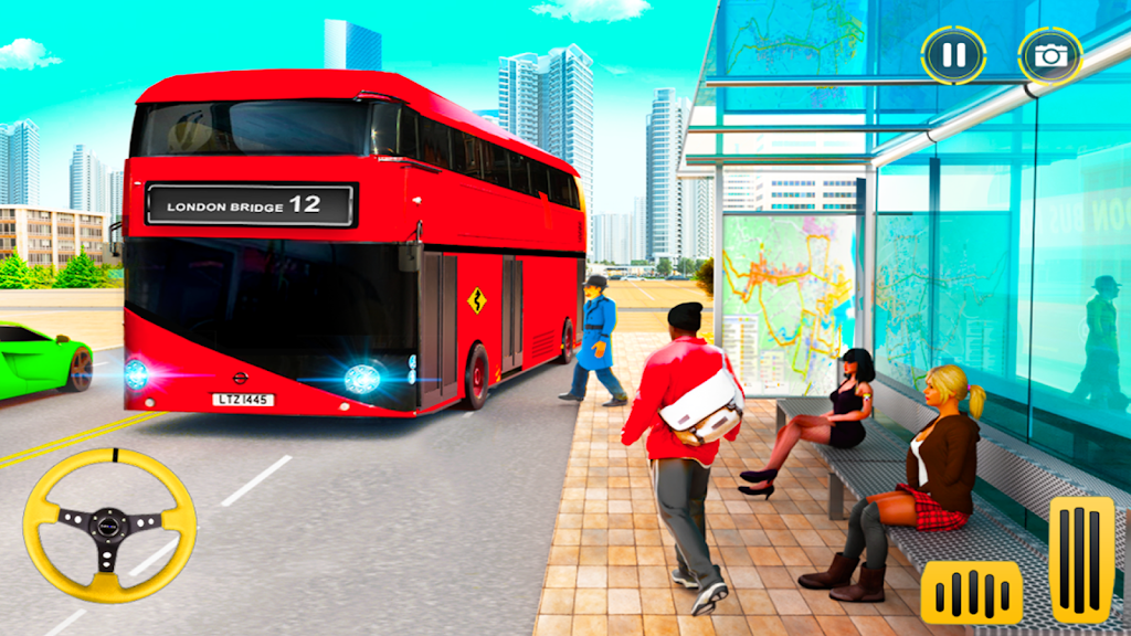 City Coach Bus Driving Sim 3D 螢幕截圖 0