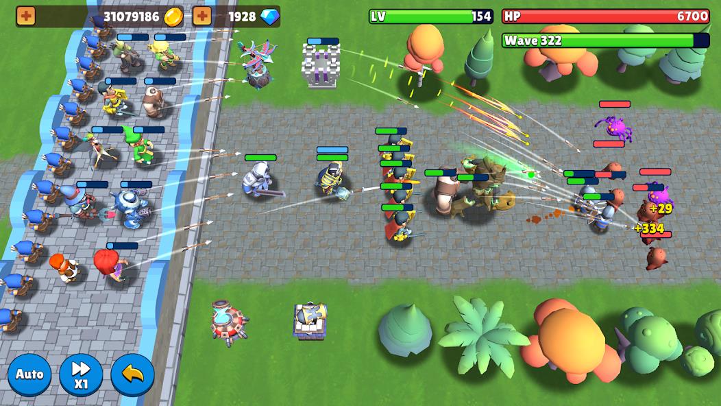 Wall Castle: Tower Defense TD Mod ဖန်သားပြင်ဓာတ်ပုံ 0