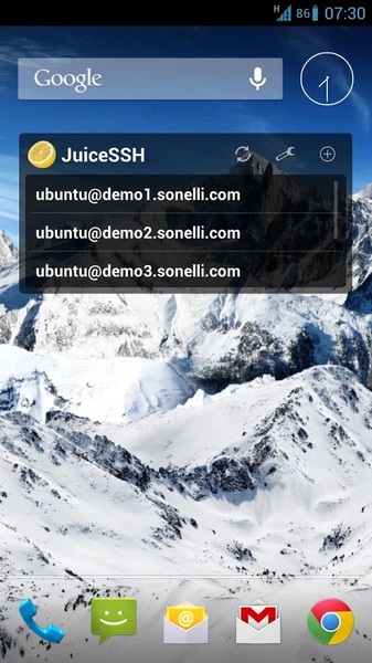 JuiceSSH - SSH Client 螢幕截圖 1