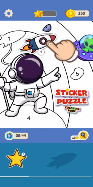 Sticker Puzzle - Coloring Book Captura de tela 0