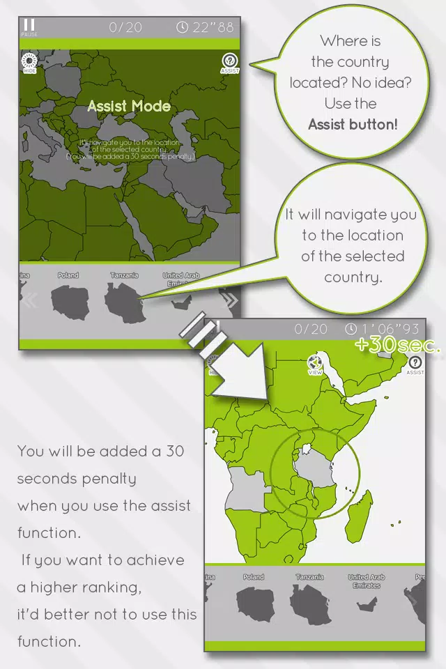 E. Learning World Map Puzzle Ekran Görüntüsü 2