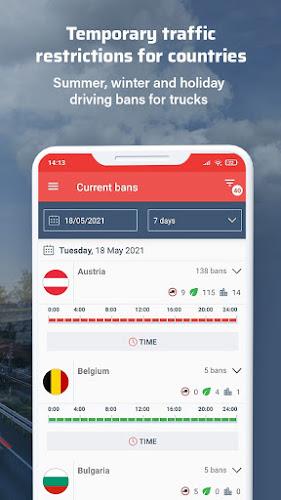 Bans For Trucks - Europe ภาพหน้าจอ 1