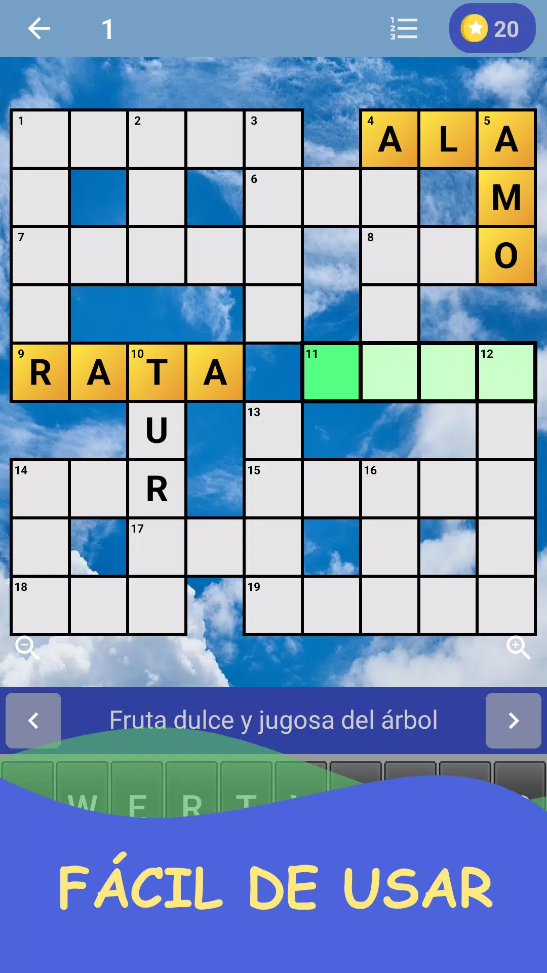 Crucigrama en español Captura de pantalla 0