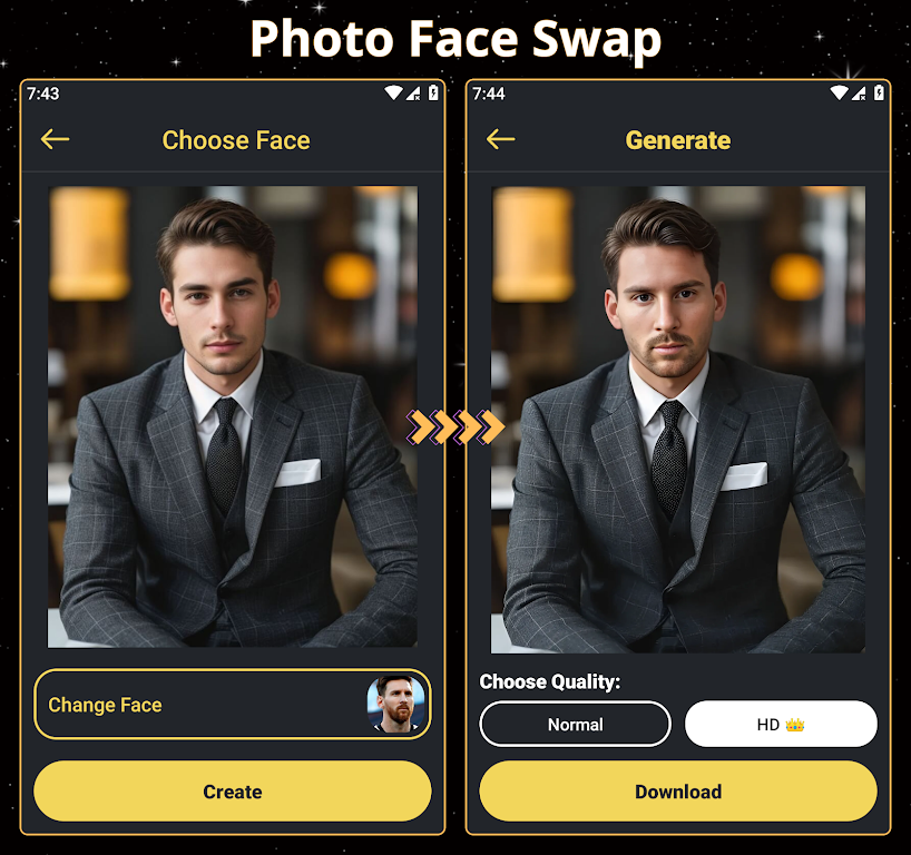 Face Over: AI Face Swap Tangkapan skrin 1