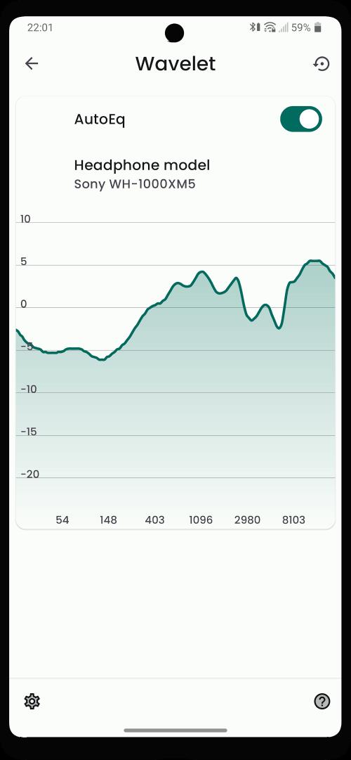 Wavelet: headphone specific EQ Captura de tela 1