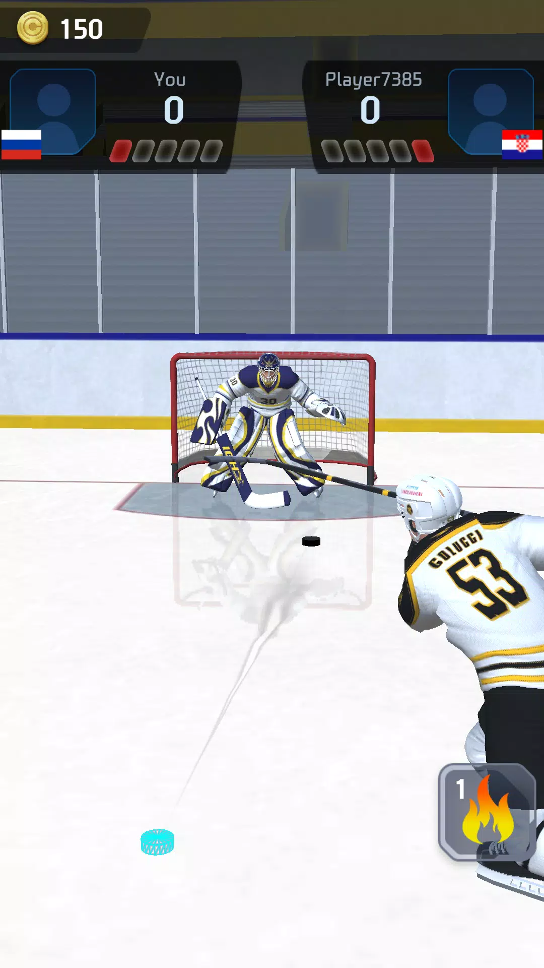 Hockey Game Stars 3D Schermafbeelding 1