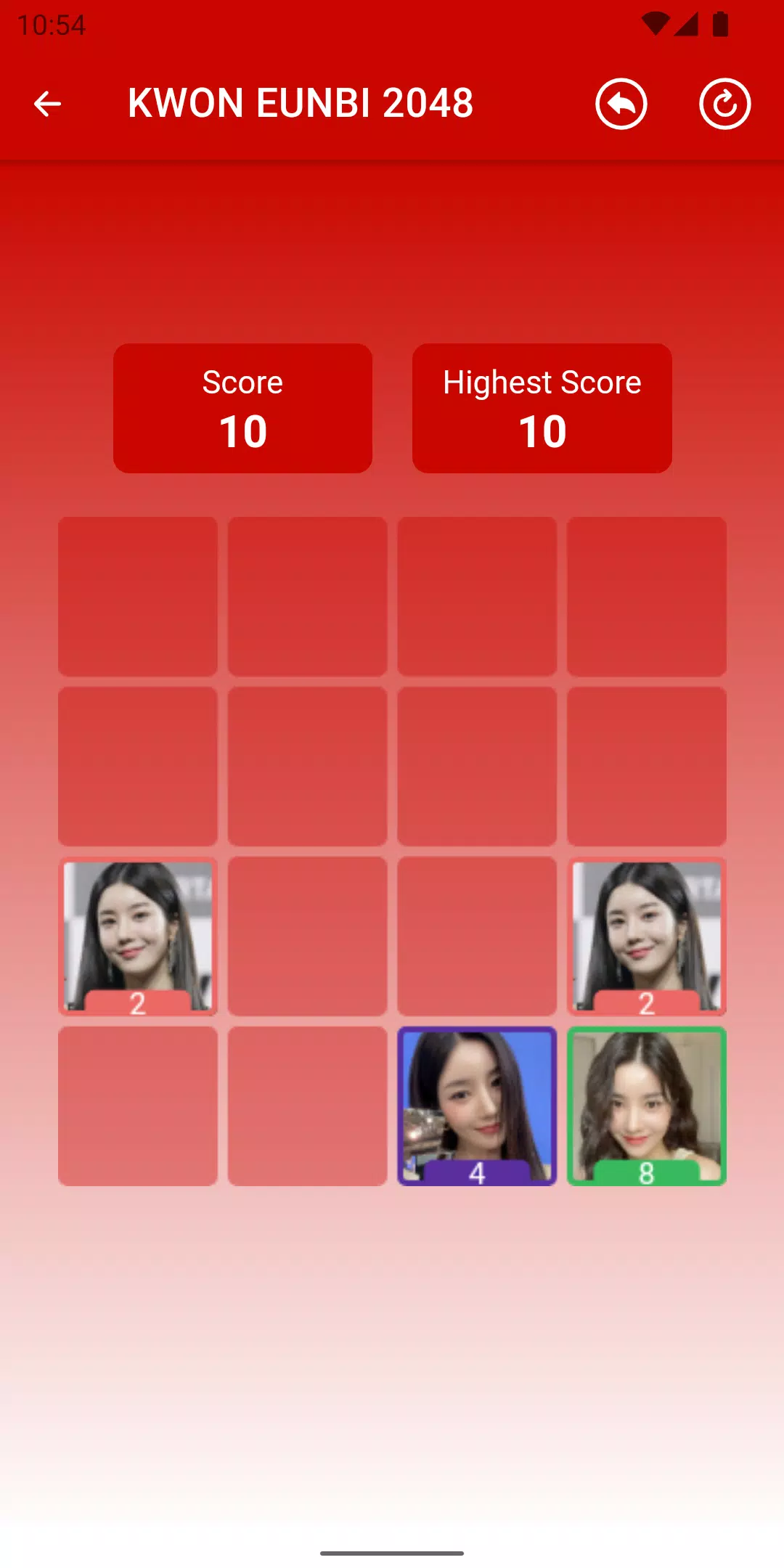 KWON EUNBI 2048 Game 螢幕截圖 2