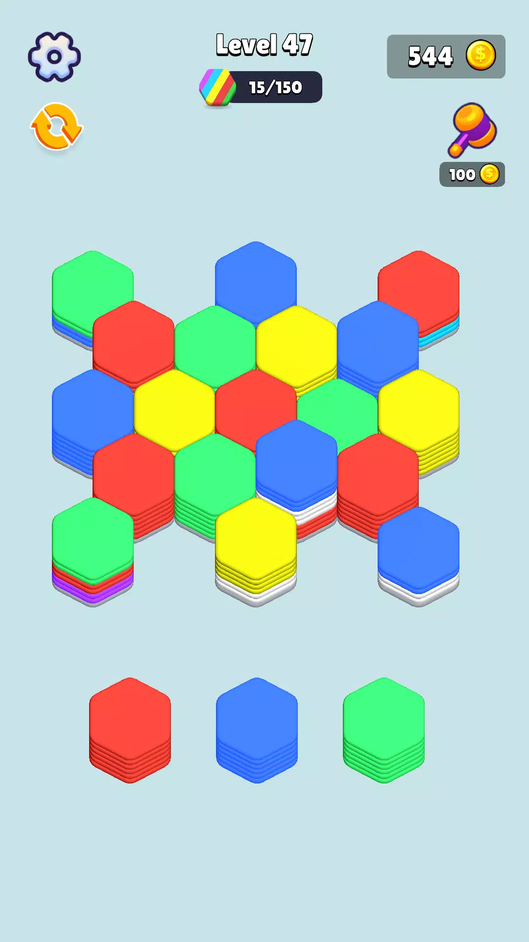 Stack Hexa Sort: Puzzle Match 螢幕截圖 0