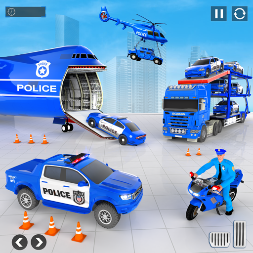 Police Car transporter Game 3D Screenshot 0