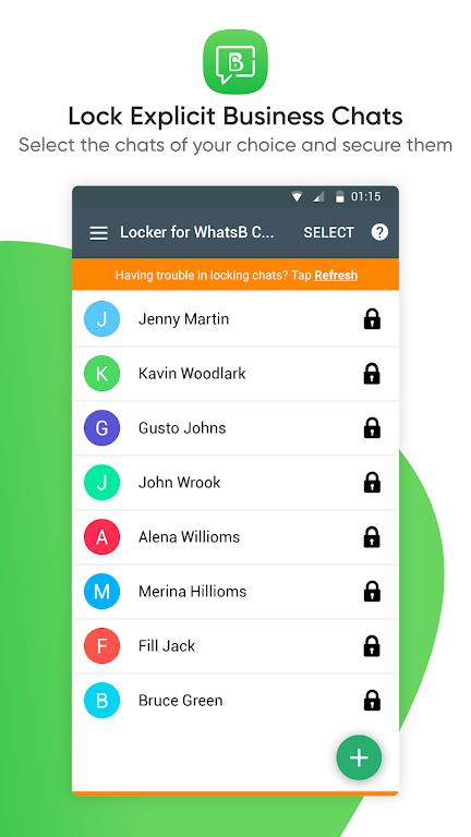 Locker for WhatsB Chat App Screenshot 0