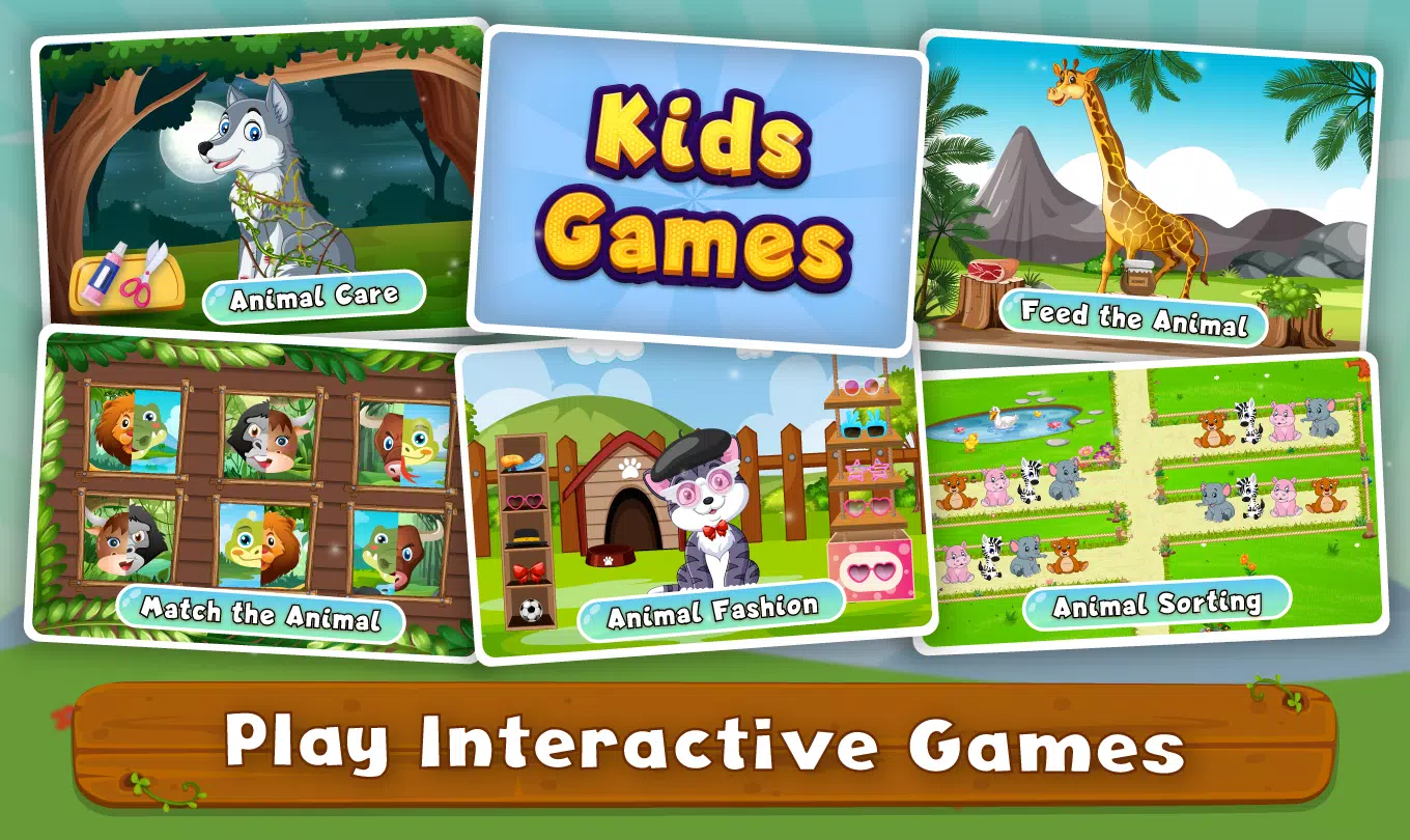 Kids Animal Sounds & Games Ảnh chụp màn hình 1