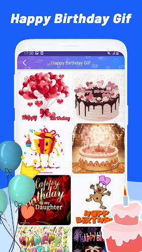 Happy Birthday & Rose GIF स्क्रीनशॉट 1