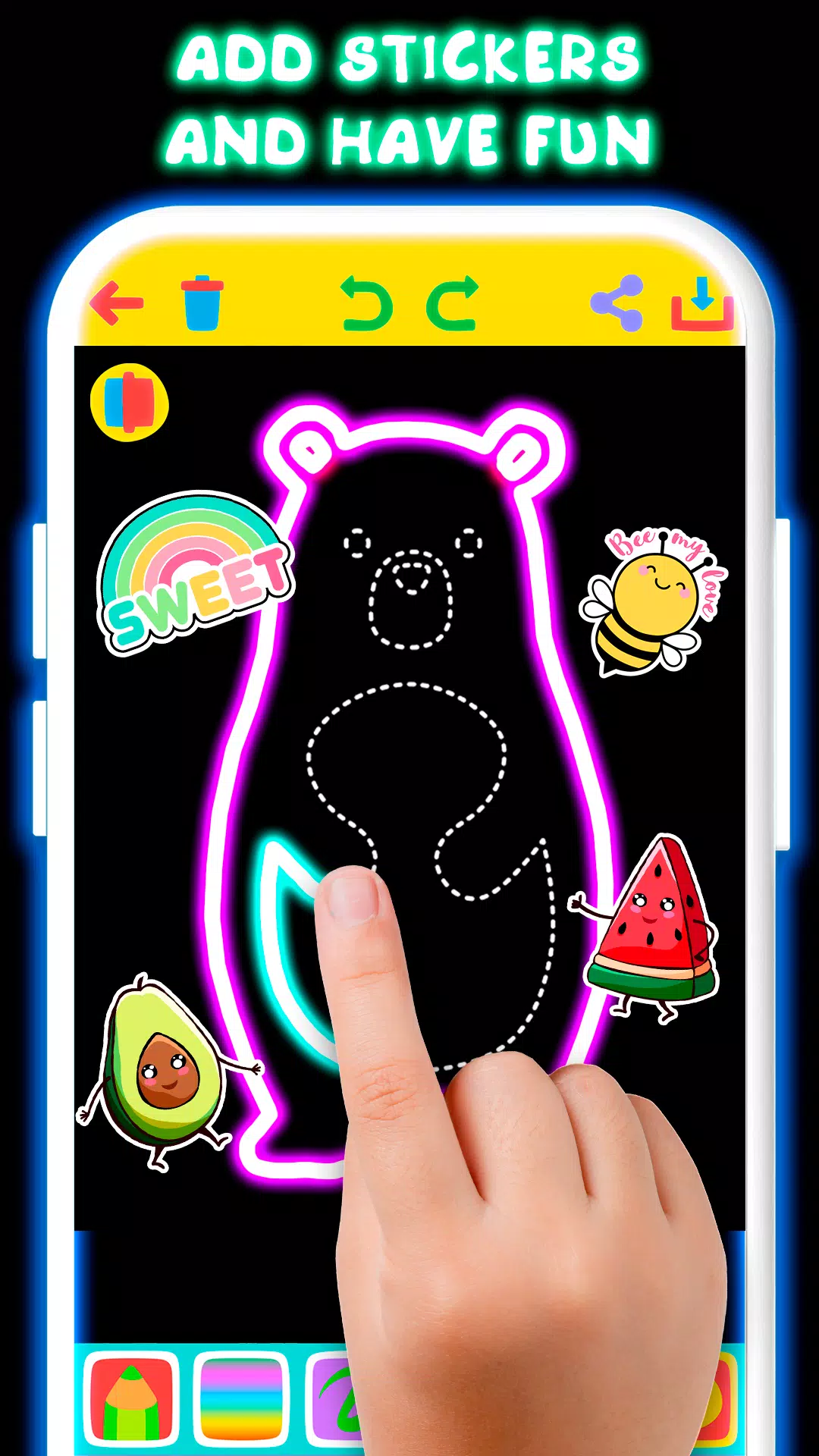 Drawing For Kids - Glow Draw 螢幕截圖 3