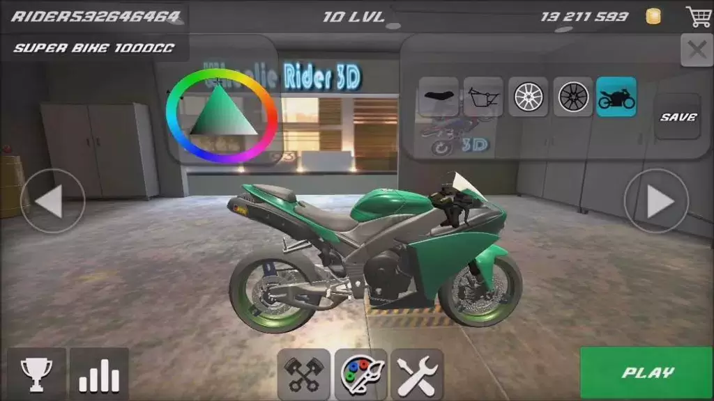 Wheelie Bike 3D game Ekran Görüntüsü 1