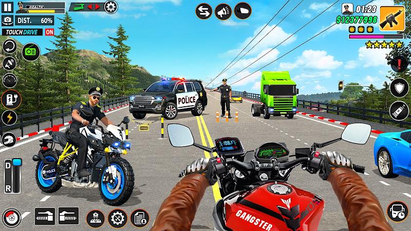 Police Motor Bike Crime Chase Screenshot 2