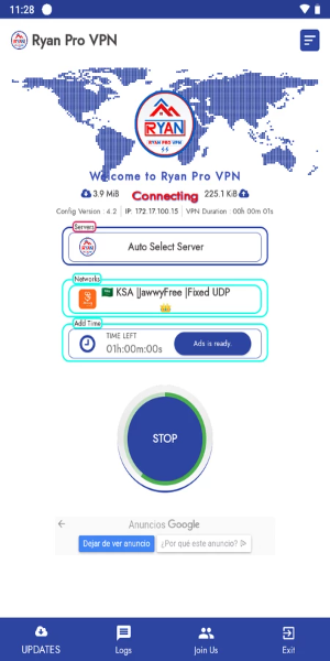 Ryan Pro VPN Mod 螢幕截圖 0
