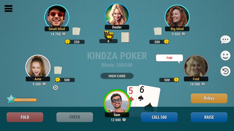 Kindza Poker Ekran Görüntüsü 0