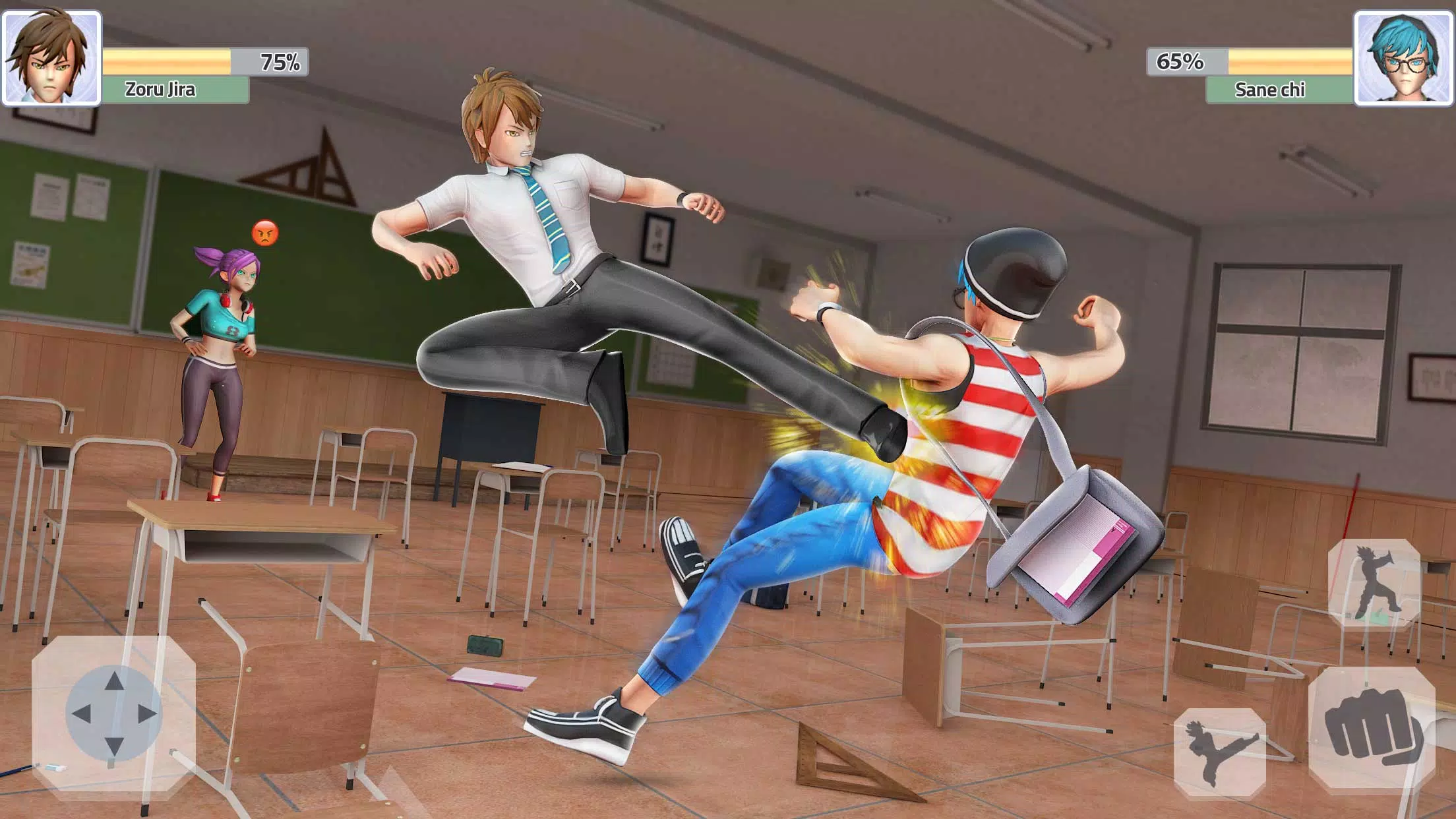 High School Fighting Game Captura de tela 0