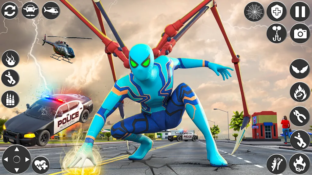 Rope Hero Game- Spider Game 3D Ảnh chụp màn hình 2