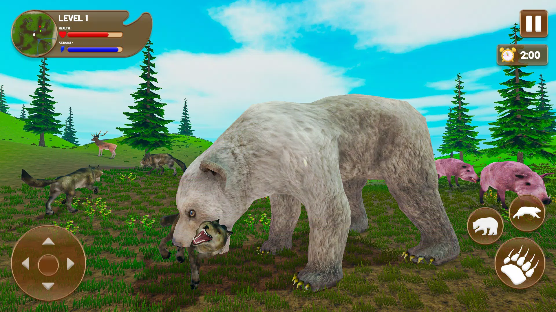 Bear Games: Bear Simulator 3D 스크린샷 2