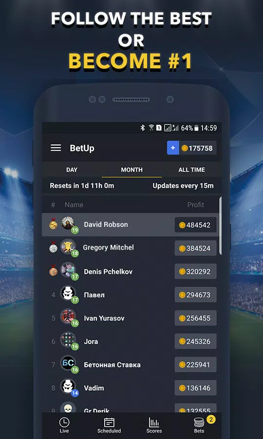 Sports Betting Game - BET UP Ảnh chụp màn hình 3