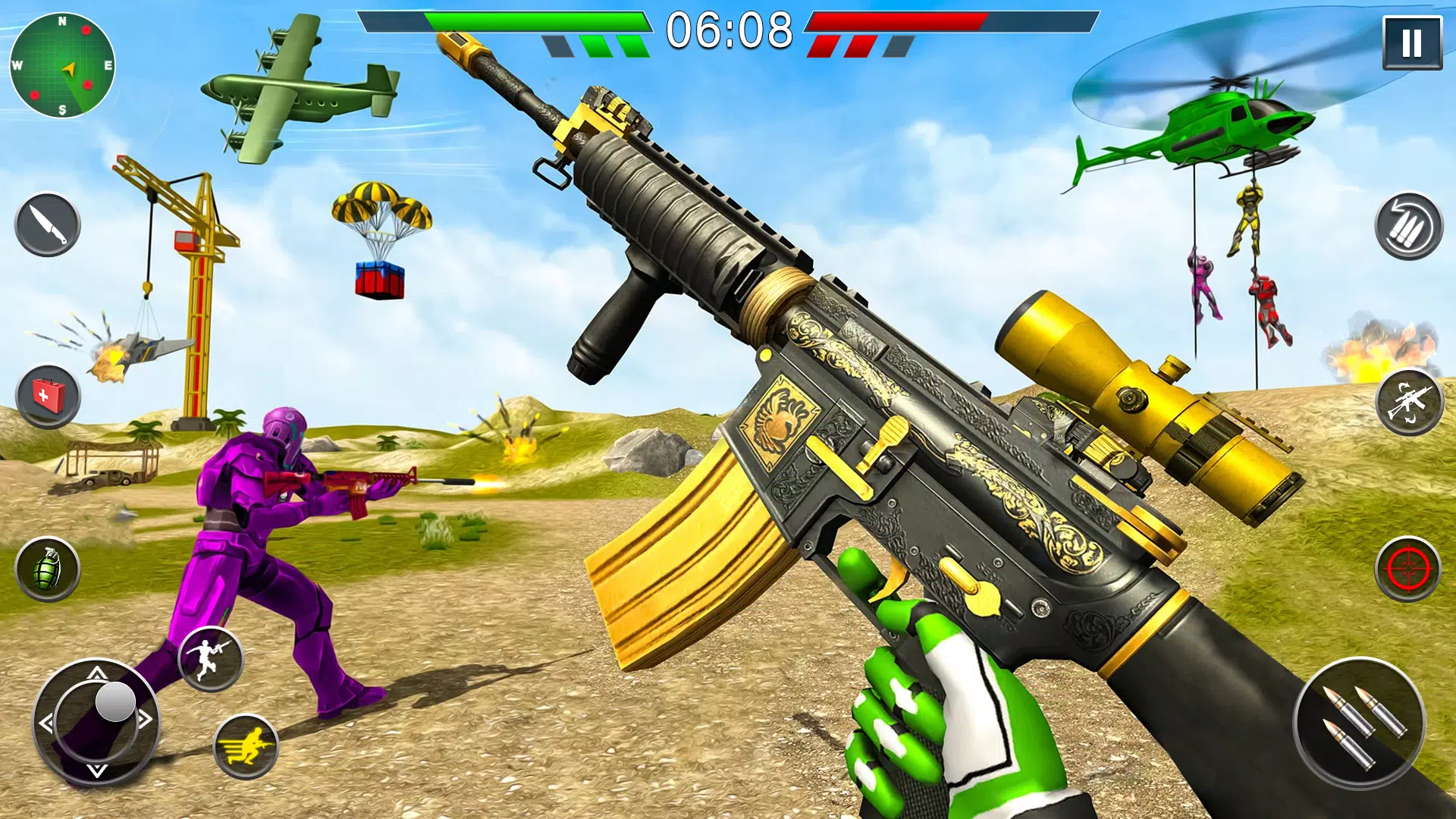 Robot Gun Battle: Offline FPS Ảnh chụp màn hình 2