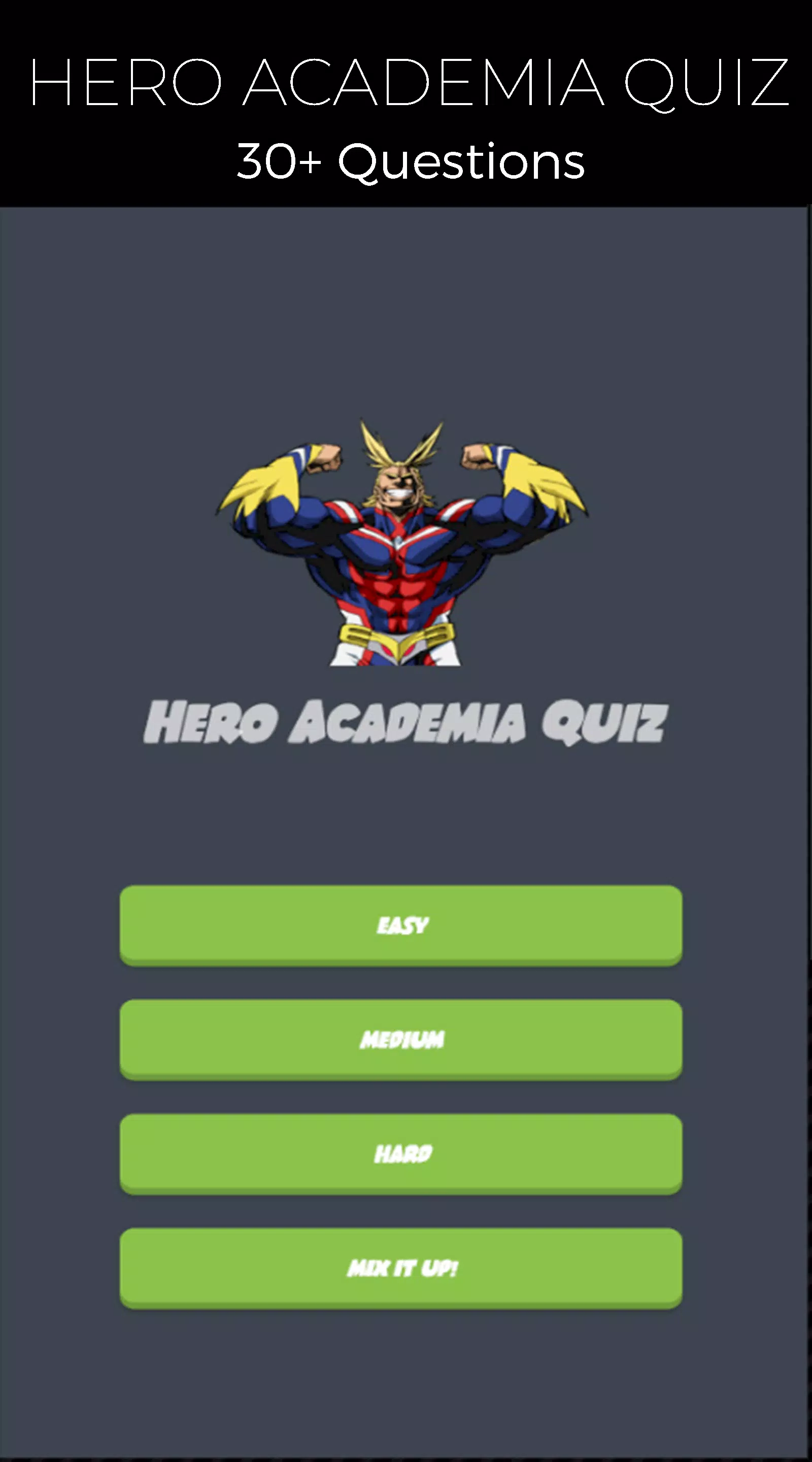 Quiz Game for Hero Academia Screenshot 0