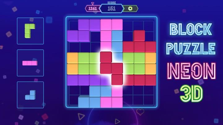 Block Neon 3D : Disco Puzzle 螢幕截圖 0