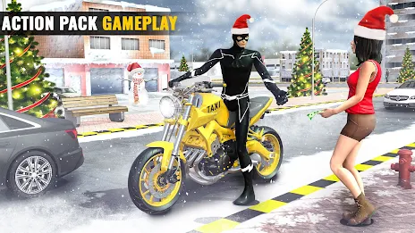 Superhero Bike Taxi: Bike Game 螢幕截圖 2