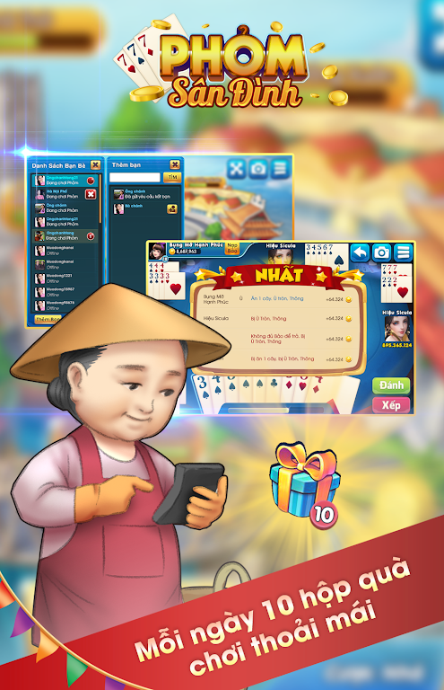Phỏm Sân Đình - Tá Lả - Tú Lơ Khơ - Phỏm स्क्रीनशॉट 2