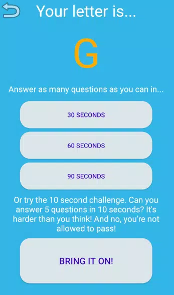 One Letter Quiz スクリーンショット 0