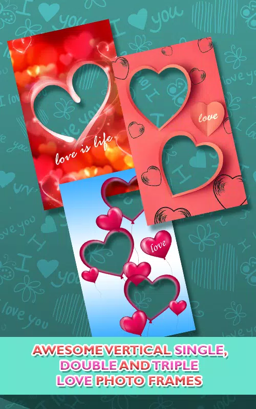 Love Photo frames Collage Capture d'écran 2