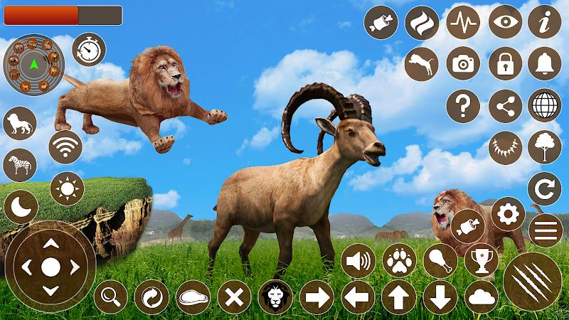 Lion Games 3D Animal Simulator Скриншот 1