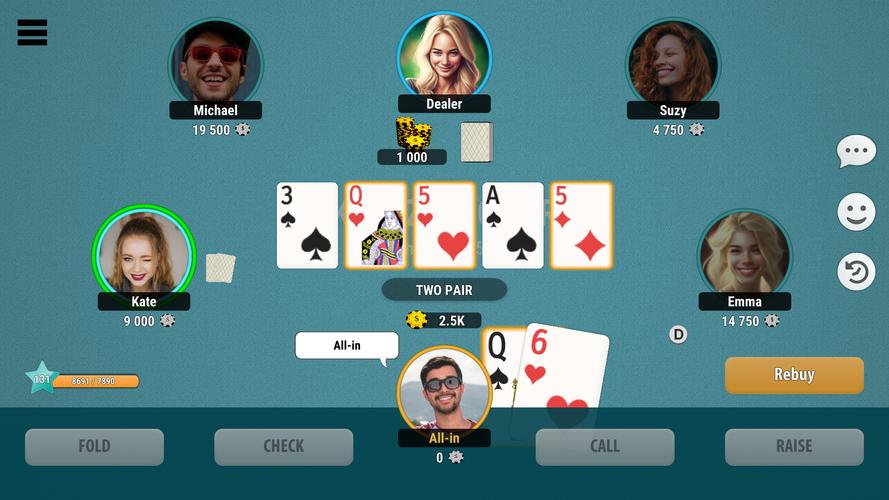 Kindza Poker Ekran Görüntüsü 1