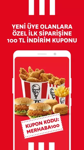 KFC Türkiye – Yemek Siparişi 螢幕截圖 1