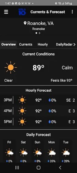 WSLS 10 Roanoke Weather Скриншот 1