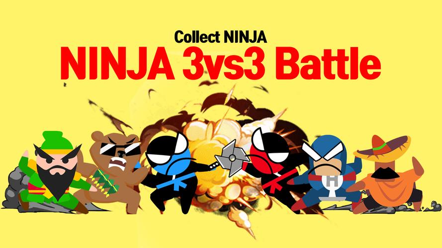 Jumping Ninja Battle 2 Player Screenshot 2