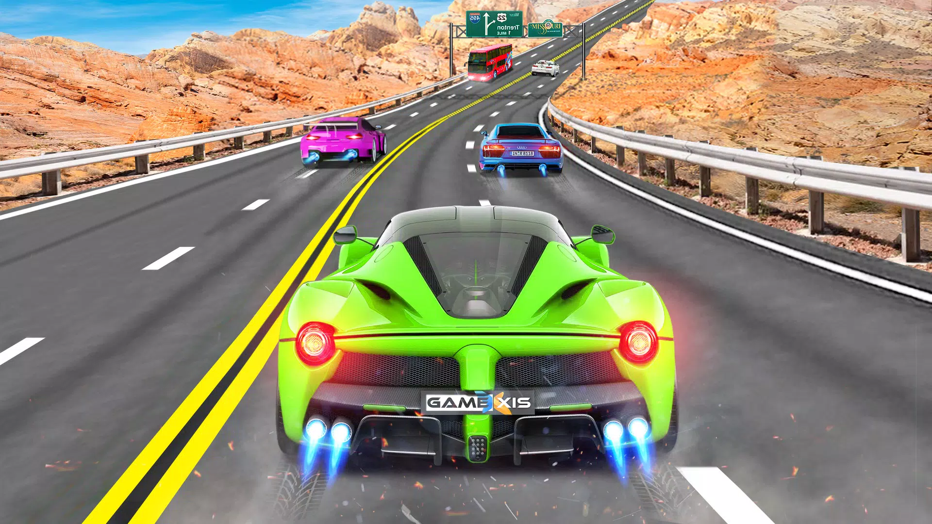 Real Highway Car Racing Game Tangkapan skrin 0