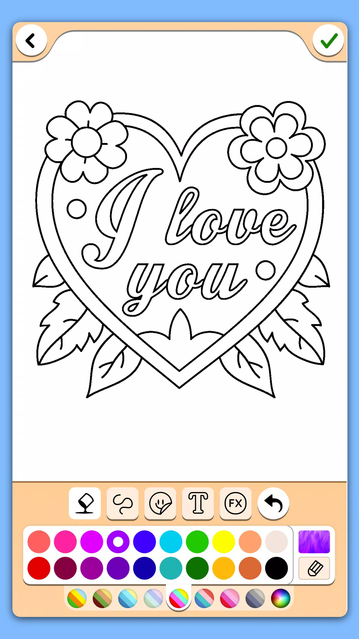 Schermata Valentines love coloring book 2