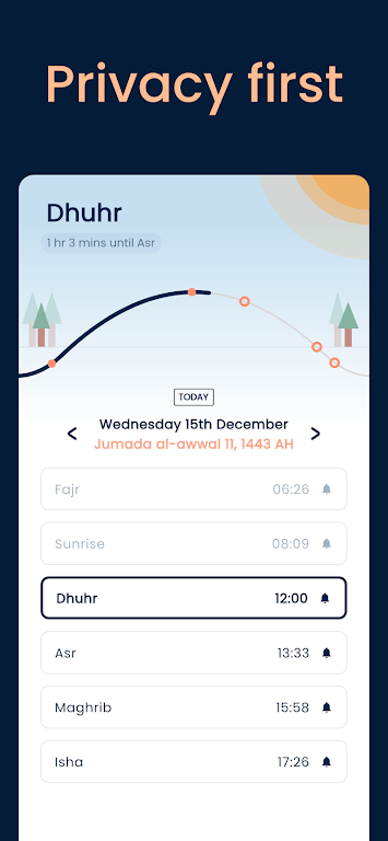 Pillars: Prayer Times & Qibla 螢幕截圖 1