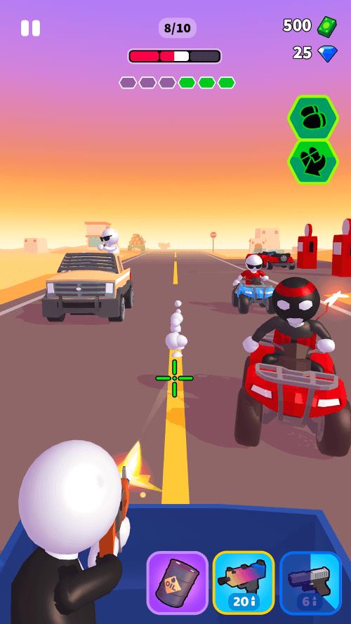 Rage Road - Car Shooting Game Ekran Görüntüsü 1