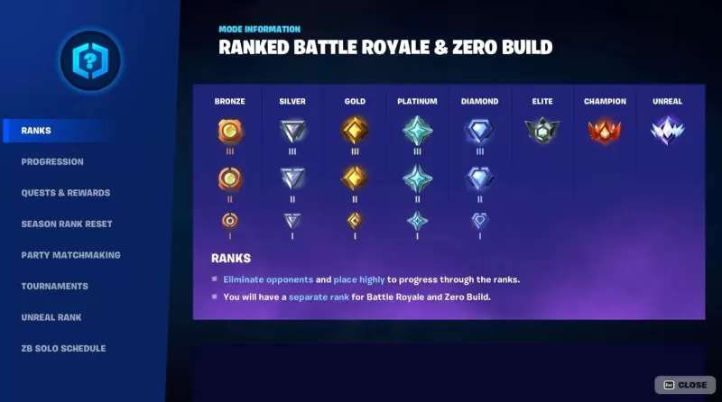Panduan Kedudukan Mudah Alih Fortnite - Semua pangkat, ganjaran, dan strategi